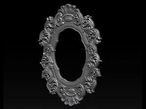 mirror classical carved frame 3d reliefs for cnc routers 3D Print Model