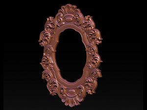mirror classical carved frame 3d reliefs for cnc routers 3D Print Model