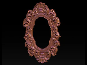 mirror classical carved frame 3d reliefs for cnc routers 3D Print Model