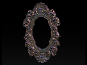 mirror classical carved frame 3d reliefs for cnc routers 3D Print Model