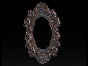 mirror classical carved frame 3d reliefs for cnc routers 3D Print Model