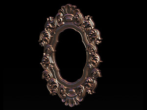 mirror classical carved frame 3d reliefs for cnc routers 3D Print Model