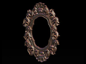 mirror classical carved frame 3d reliefs for cnc routers 3D Print Model