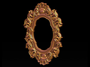 mirror classical carved frame 3d reliefs for cnc routers 3D Print Model