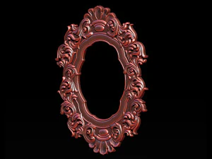 mirror classical carved frame 3d reliefs for cnc routers 3D Print Model