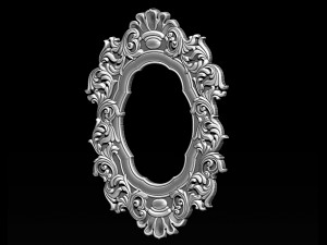 mirror classical carved frame 3d reliefs for cnc routers 3D Print Model