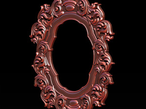 mirror classical carved frame 3d reliefs for cnc routers 3D Print Model