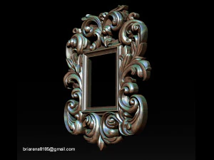 mirror classical carved frame 3d reliefs for cnc routers 3D Print Model
