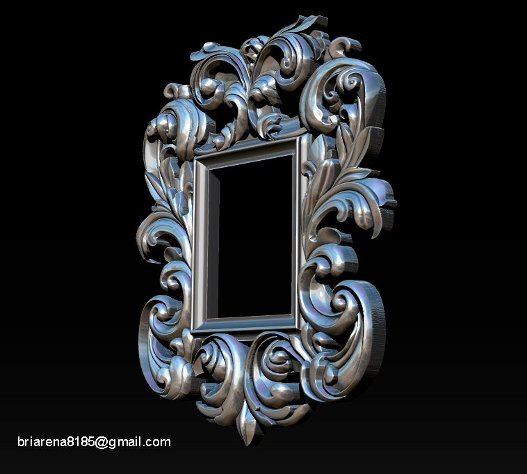 Mirror Classical Carved Frame 3d Reliefs For Cnc Routers 3D Принт.