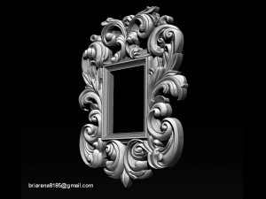 mirror classical carved frame 3d reliefs for cnc routers 3D Print Model