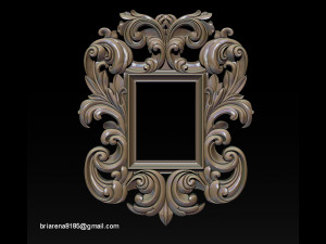 mirror classical carved frame 3d reliefs for cnc routers 3D Baskı Modeli