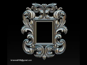 mirror classical carved frame 3d reliefs for cnc routers 3D Print Model