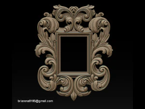 mirror classical carved frame 3d reliefs for cnc routers 3D Print Model