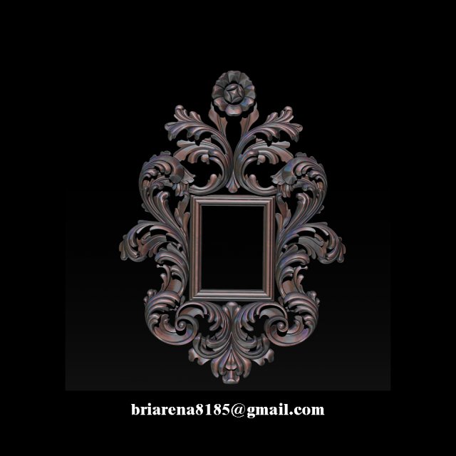 mirror classical carved frame 3d reliefs for cnc routers 3D Принт Модель .c4d .max .obj .3ds .fbx .stl .blend 