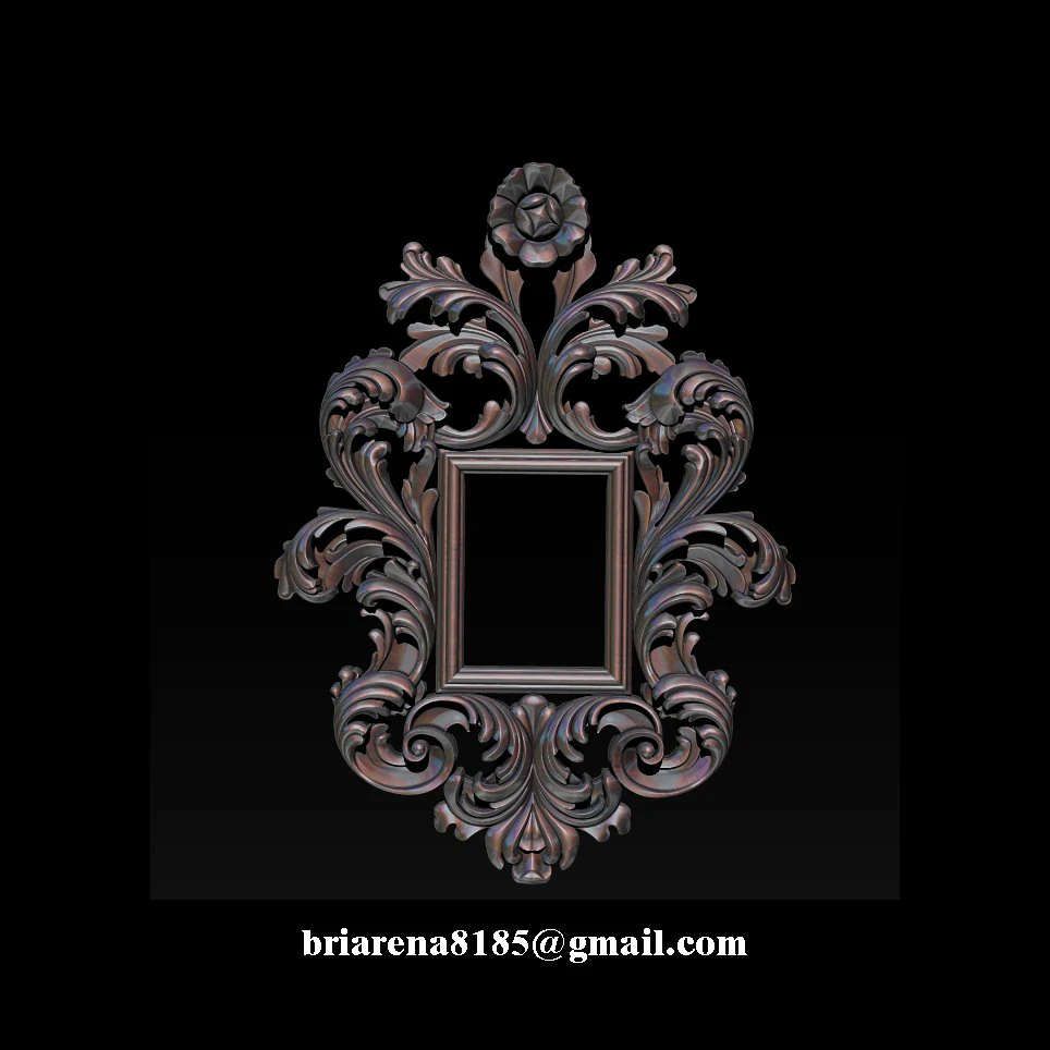 mirror classical carved frame 3d reliefs for cnc routers 3D Print Model .c4d .max .obj .3ds .fbx .stl .blend 