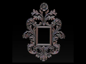 CNCルーター用ミラークラシック彫刻フレーム3Dレリーフ 3Dプリントモデル