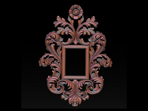 mirror classical carved frame 3d reliefs for cnc routers 3D Принт Модель