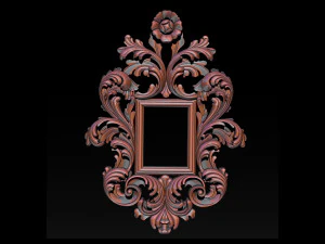 mirror classical carved frame 3d reliefs for cnc routers 3D Print Model