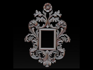 mirror classical carved frame 3d reliefs for cnc routers 3D Принт Модель