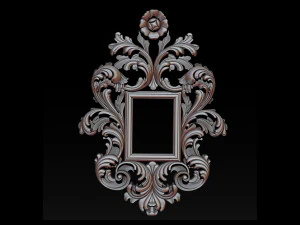 mirror classical carved frame 3d reliefs for cnc routers 3D Print Model
