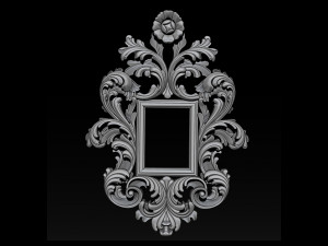 mirror classical carved frame 3d reliefs for cnc routers 3D Принт Модель