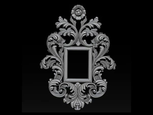 mirror classical carved frame 3d reliefs for cnc routers 3D Print Model