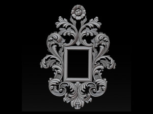 mirror classical carved frame 3d reliefs for cnc routers 3D Принт Модель