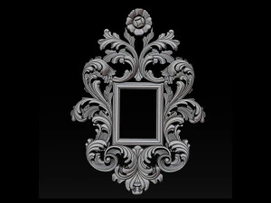 mirror classical carved frame 3d reliefs for cnc routers 3D Print Model