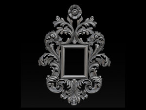 mirror classical carved frame 3d reliefs for cnc routers 3D Принт Модель