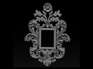 mirror classical carved frame 3d reliefs for cnc routers 3D Print Model
