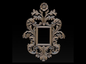mirror classical carved frame 3d reliefs for cnc routers 3D Принт Модель