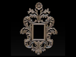 mirror classical carved frame 3d reliefs for cnc routers 3D Print Model