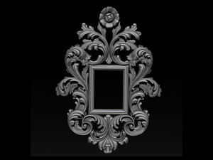 mirror classical carved frame 3d reliefs for cnc routers 3D Принт Модель