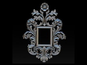 mirror classical carved frame 3d reliefs for cnc routers 3D Принт Модель