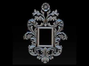 mirror classical carved frame 3d reliefs for cnc routers 3D Print Model