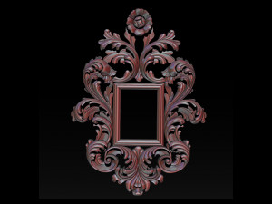 mirror classical carved frame 3d reliefs for cnc routers 3D Принт Модель