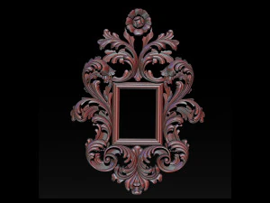 mirror classical carved frame 3d reliefs for cnc routers 3D Print Model