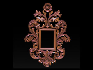 mirror classical carved frame 3d reliefs for cnc routers 3D Принт Модель