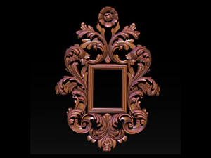 mirror classical carved frame 3d reliefs for cnc routers 3D Print Model