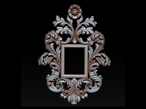 mirror classical carved frame 3d reliefs for cnc routers 3D Принт Модель