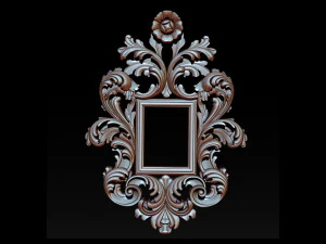 mirror classical carved frame 3d reliefs for cnc routers 3D Print Model