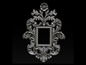 mirror classical carved frame 3d reliefs for cnc routers 3D Принт Модель