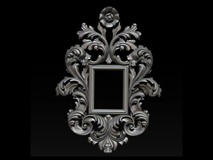mirror classical carved frame 3d reliefs for cnc routers 3D Print Model