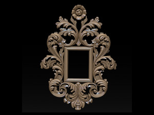 mirror classical carved frame 3d reliefs for cnc routers 3D Принт Модель