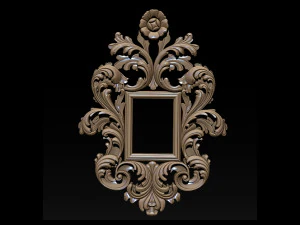 mirror classical carved frame 3d reliefs for cnc routers 3D Print Model