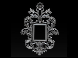 mirror classical carved frame 3d reliefs for cnc routers 3D Принт Модель