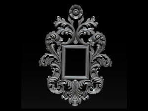 mirror classical carved frame 3d reliefs for cnc routers 3D Print Model