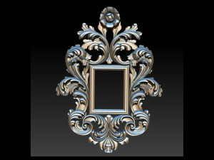 mirror classical carved frame 3d reliefs for cnc routers 3D Принт Модель
