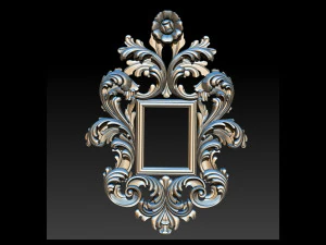mirror classical carved frame 3d reliefs for cnc routers 3D Print Model