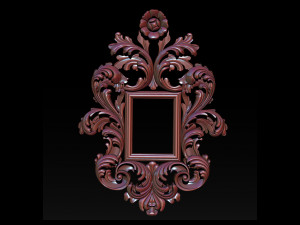 mirror classical carved frame 3d reliefs for cnc routers 3D Принт Модель